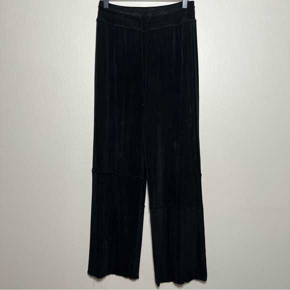 Chico's Travelers Women Pants Small Black High Rise Wide Leg Lagenlook Pull On - Picture 1 of 6